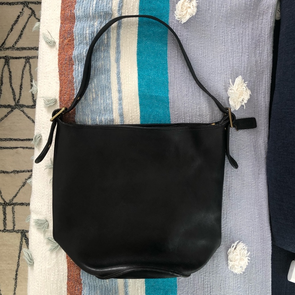 Coach leather bucket bag